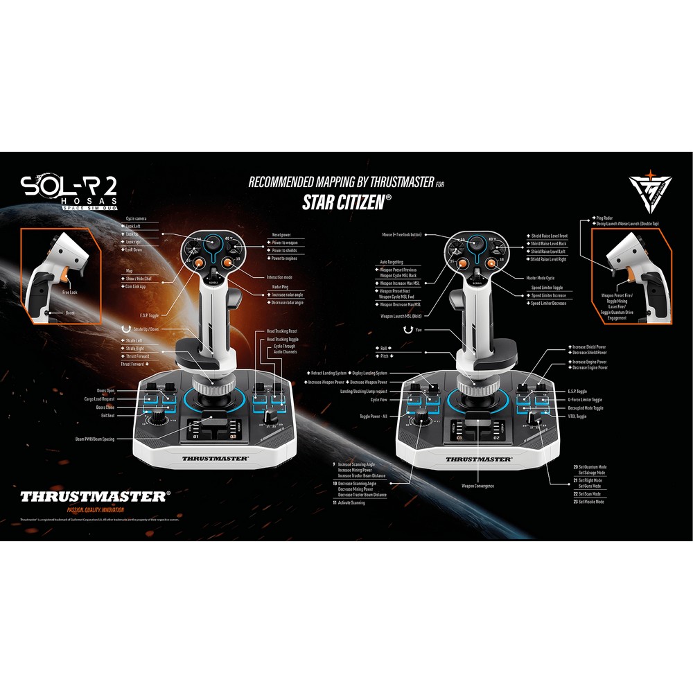 Thrustmaster - Joystick Thrustmaster SOL-R 2 Space Sim Duo