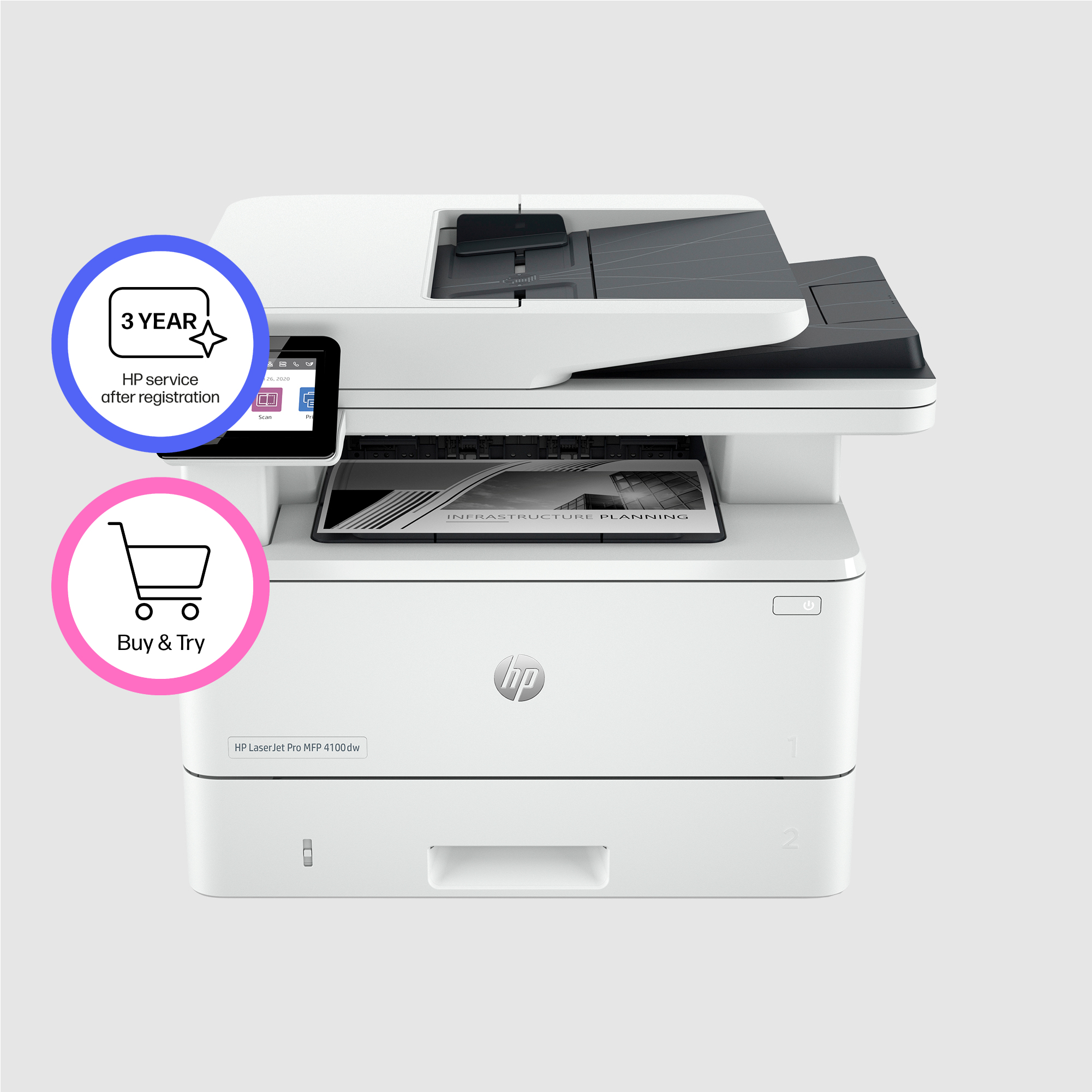 HP - Impressora Multifunções Laser HP LaserJet Pro MFP 4102dw WiFi