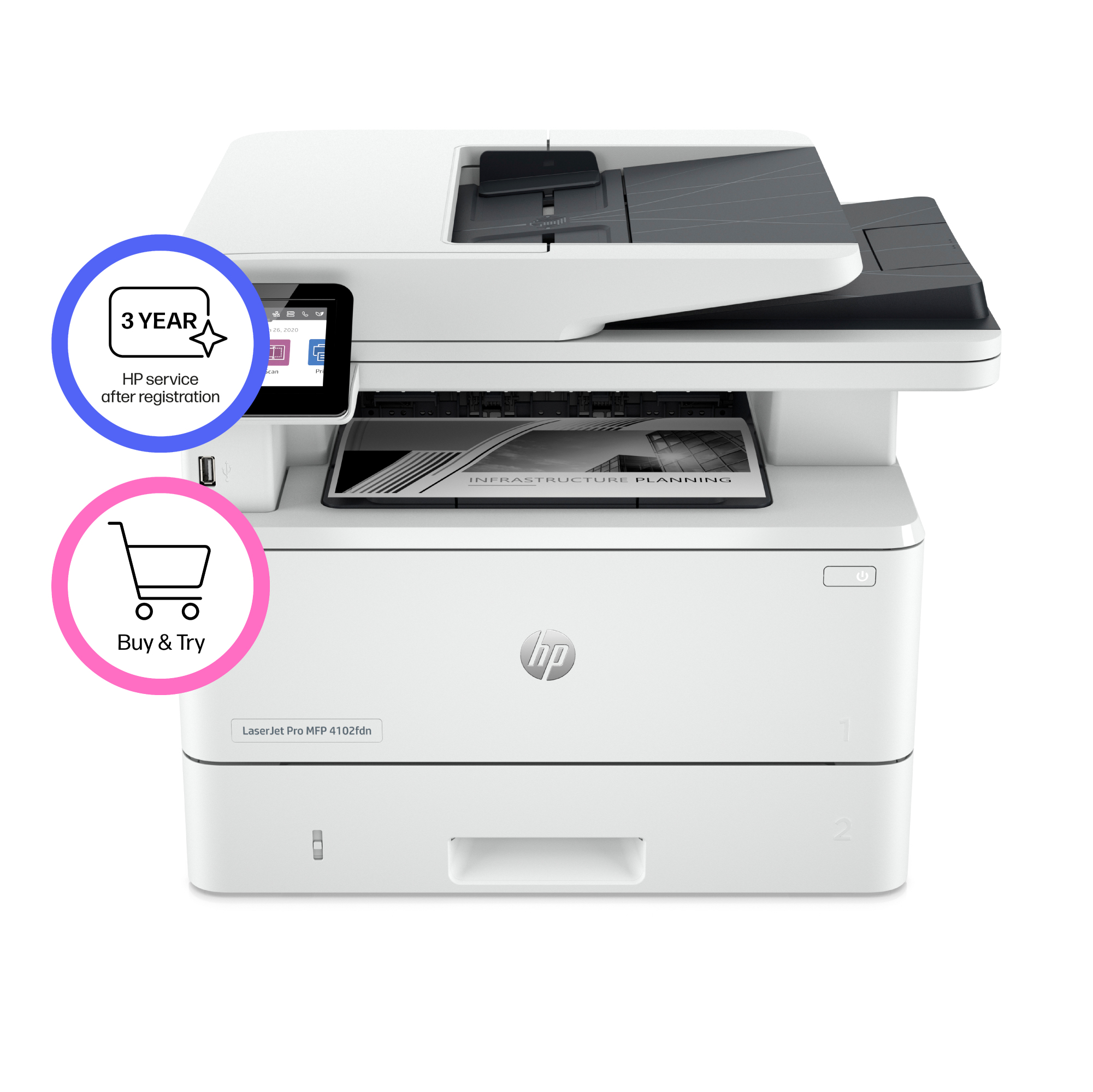 HP - Impressora Multifunções Laser HP LaserJet Pro MFP 4102fdn