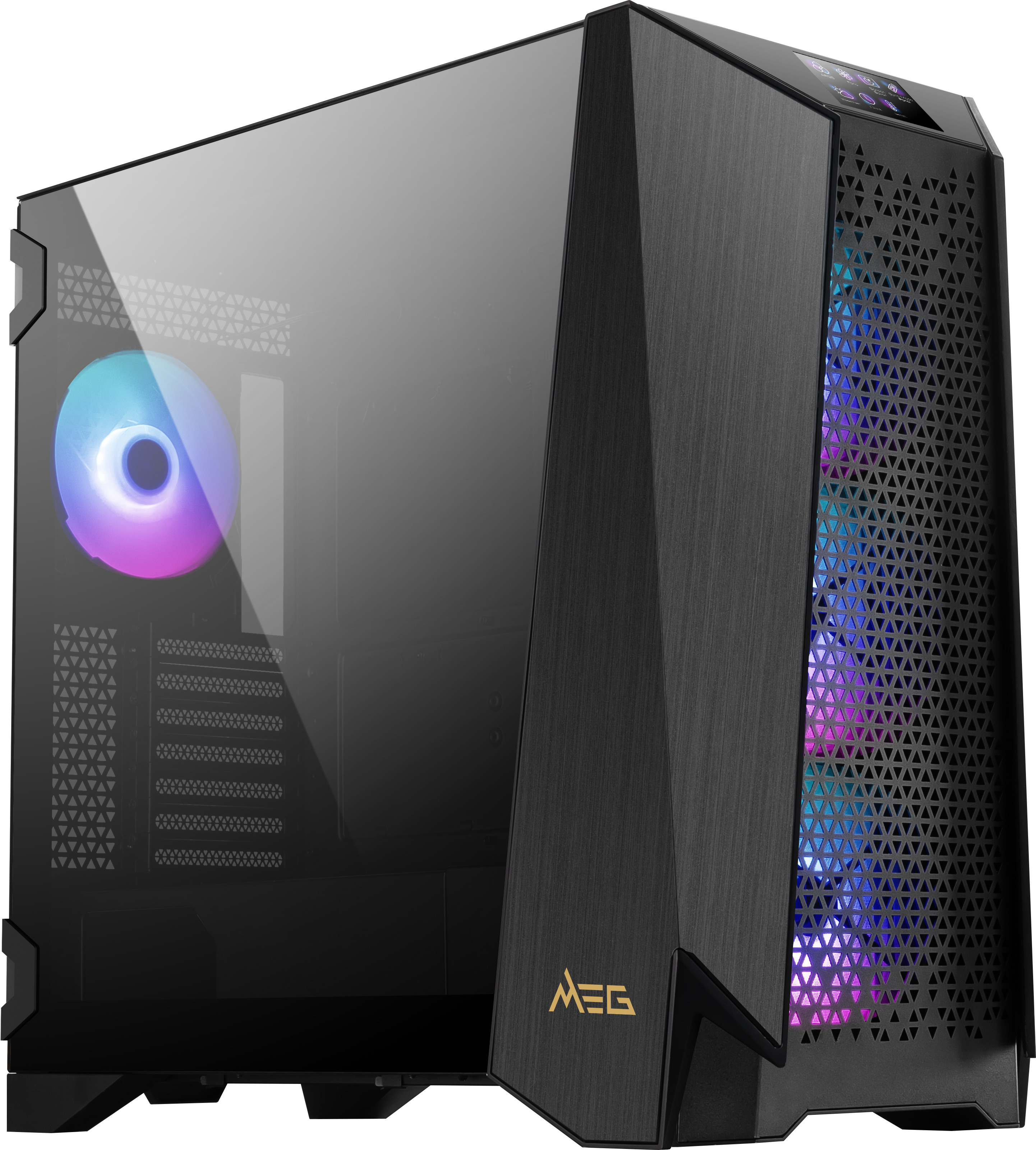 MSI - Caixa ATX MSI MEG PPROSPECT 700R ARGB c/ Touch Panel 4.3"Vidro Temperado