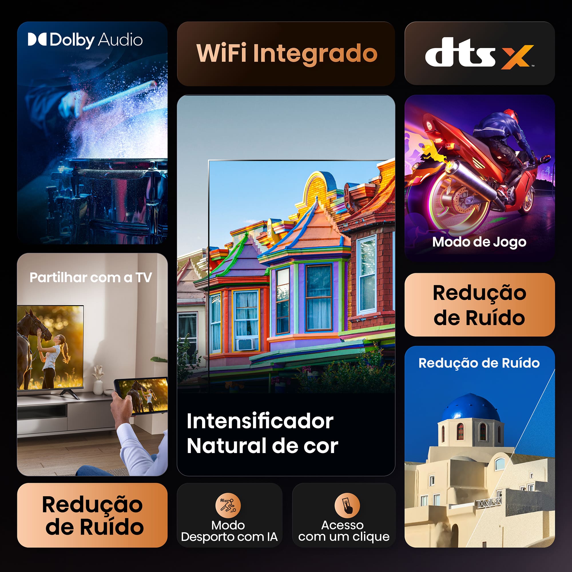 hisense - Televisão Hisense 32A4Q 32" LED Full HD VIDAA