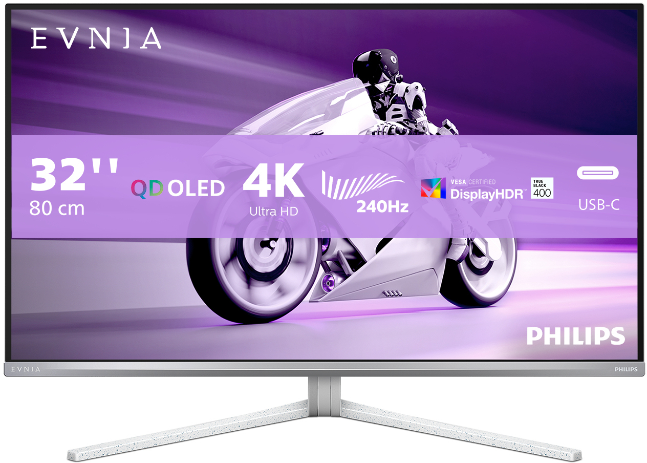 Philips - Monitor Philips EVNIA 8000 32" 32M2N8900 QD-OLED 4K 240Hz 0.03ms DisplayHDR TrueBlack 400