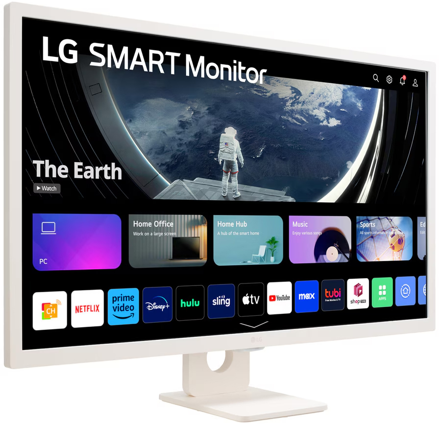 LG - Monitor Smart LG 31.5" 32SR50F IPS FHD 60Hz 8ms c/ webOS - Branco