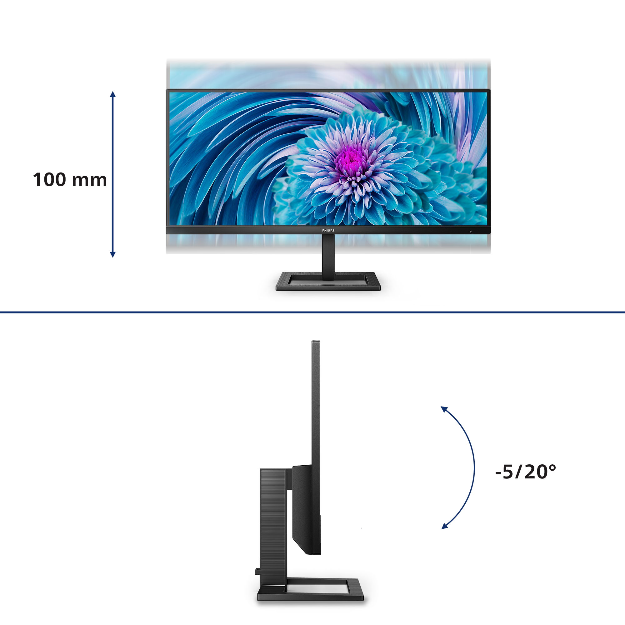 Philips - Monitor Gaming Philips E-Line 34" 346E2LAE VA UWQHD 100Hz 1ms Freesync