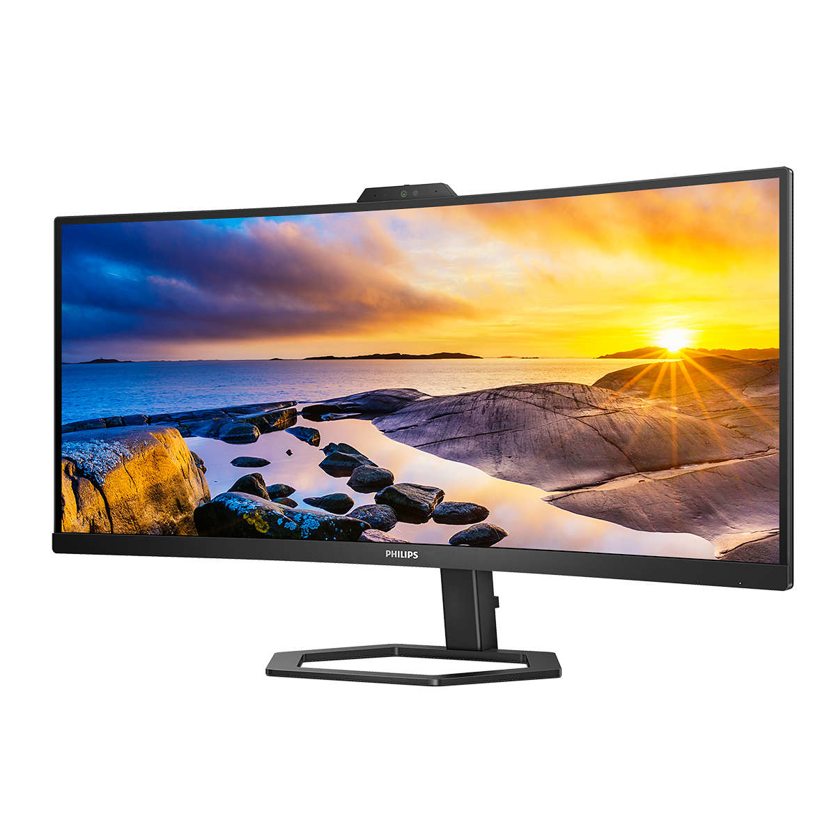 Philips - Monitor Philips Série 5000 34" 34E1C5600HE VA UWQHD 100Hz 1ms c/colunas + Aj.Altura + Webcam + USB-C ( PD65W )