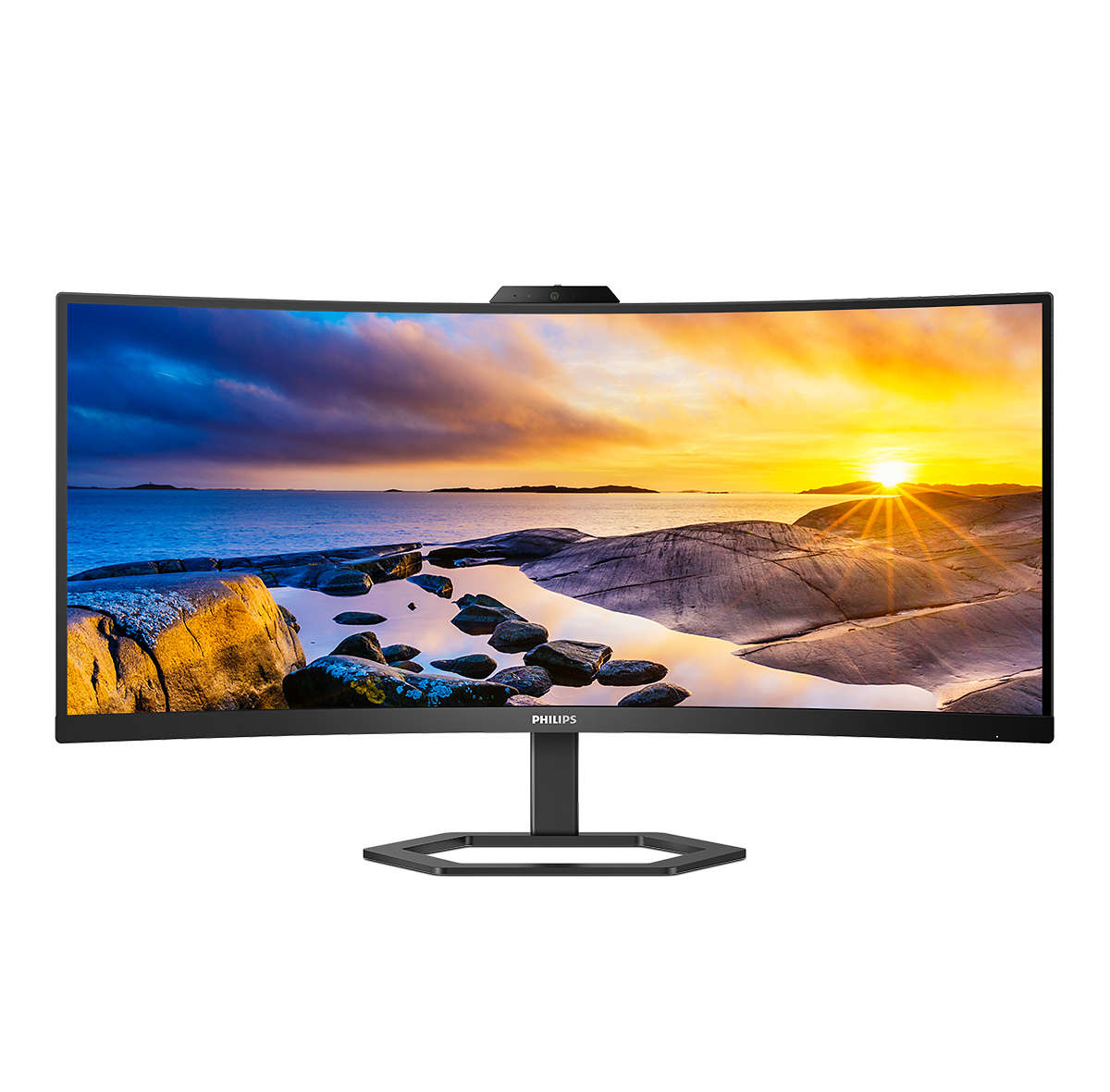Picture of Picture of Monitor Philips Série 5000 34" 34E1C5600HE VA UWQHD 100Hz 1ms c/colunas + Aj.Altura + Webcam + USB-C ( PD65W )
