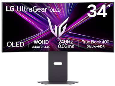 Picture of Picture of Monitor Curvo Gaming LG UltrGear 34" 34GX900A OLED WQHD 240Hz 0.03ms G-Sync Compatible Smart webOS Preto