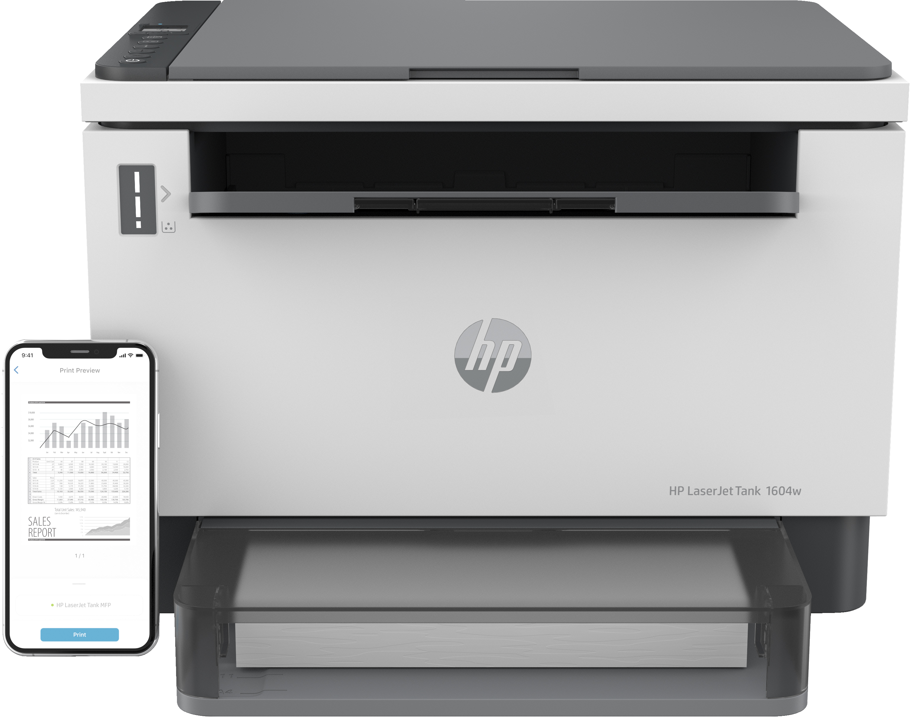 Picture of Picture of Impressora Multifunções Laser HP LaserJet Tank MFP 1604w WiFi
