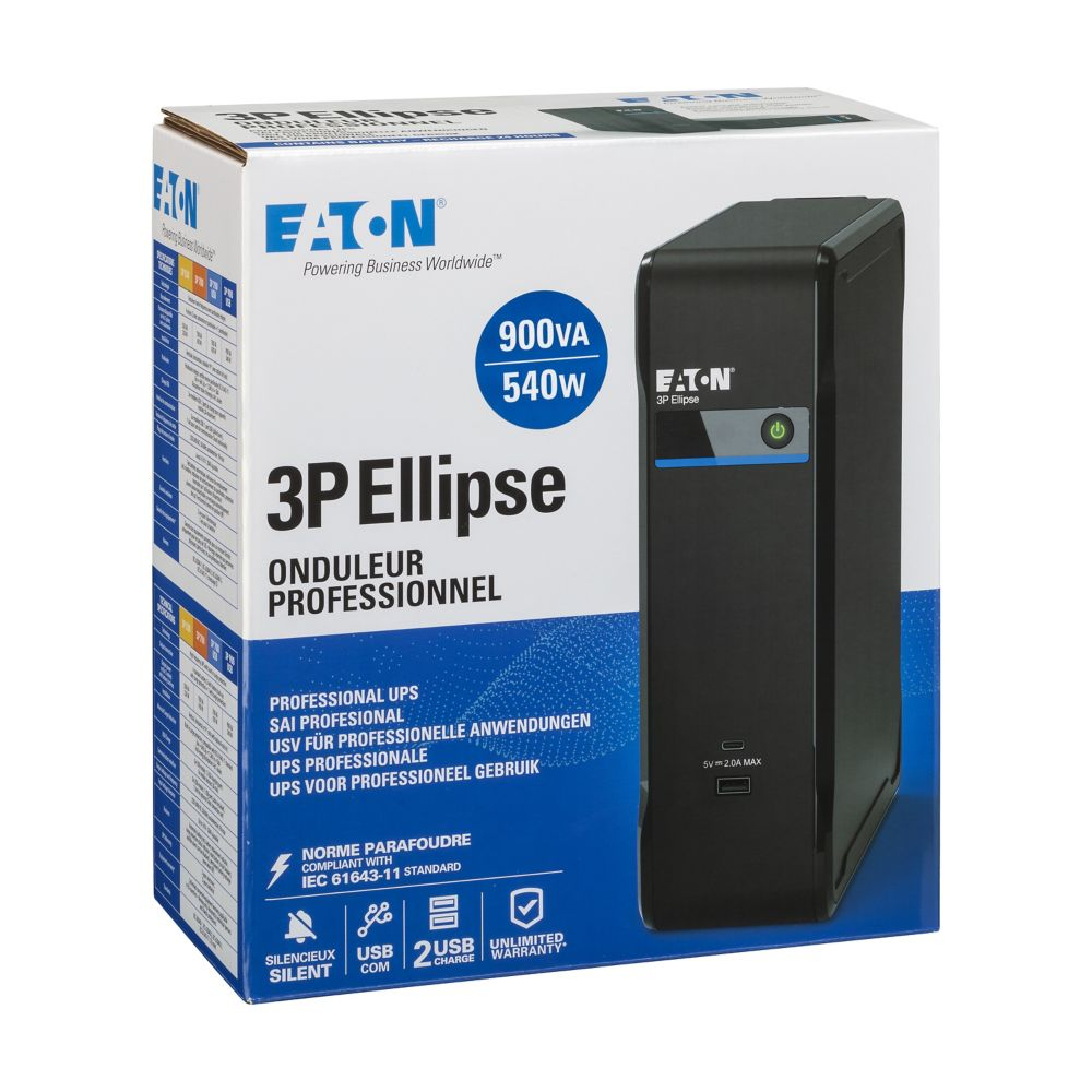 Eaton - UPS Eaton 3P Ellipse 900 USB IEC 900VA/540W