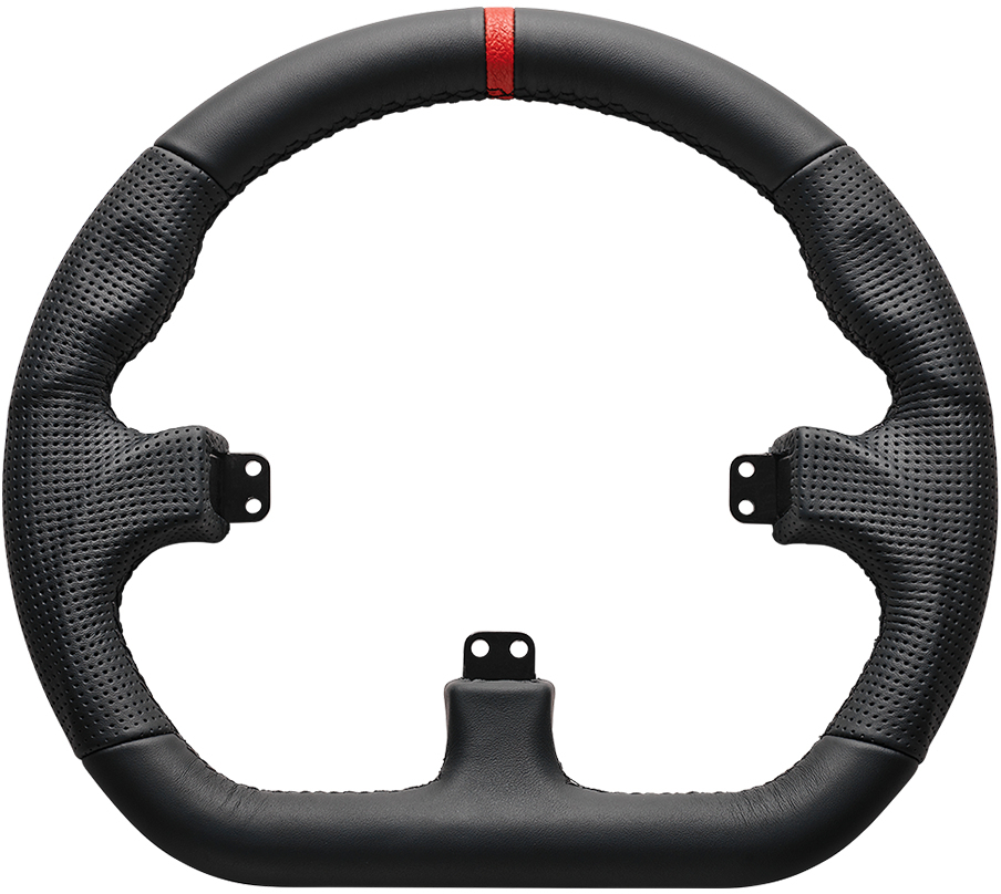 Picture of Picture of Volante para Buttonplate Asetek SimSports GT Rim - Closed D - Couro Preto