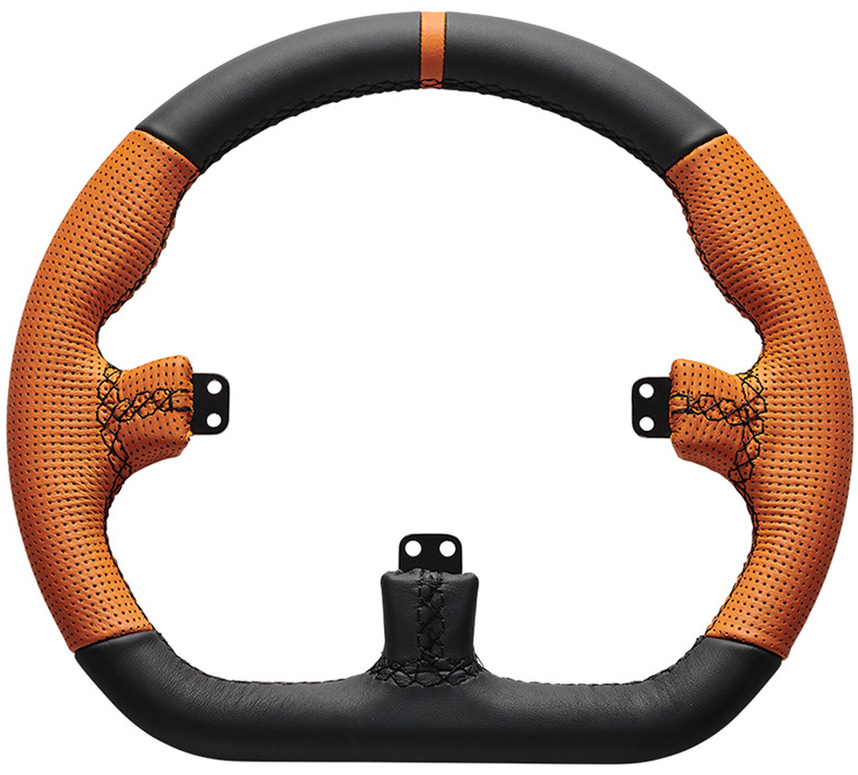 Picture of Picture of Volante para Buttonplate Asetek SimSports GT Rim - Closed D - Couro Laranja