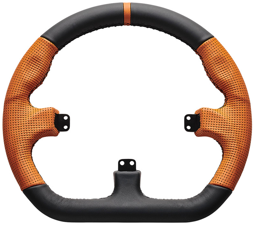 Picture of Picture of Volante para Buttonplate Asetek SimSports GT Rim - Closed D - Couro Laranja
