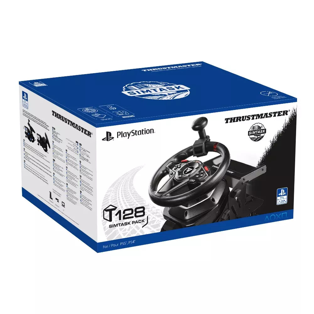 Thrustmaster - Volante + Pedais Thrustmaster T128 SimTask Pack PS5 / PS4 / PC