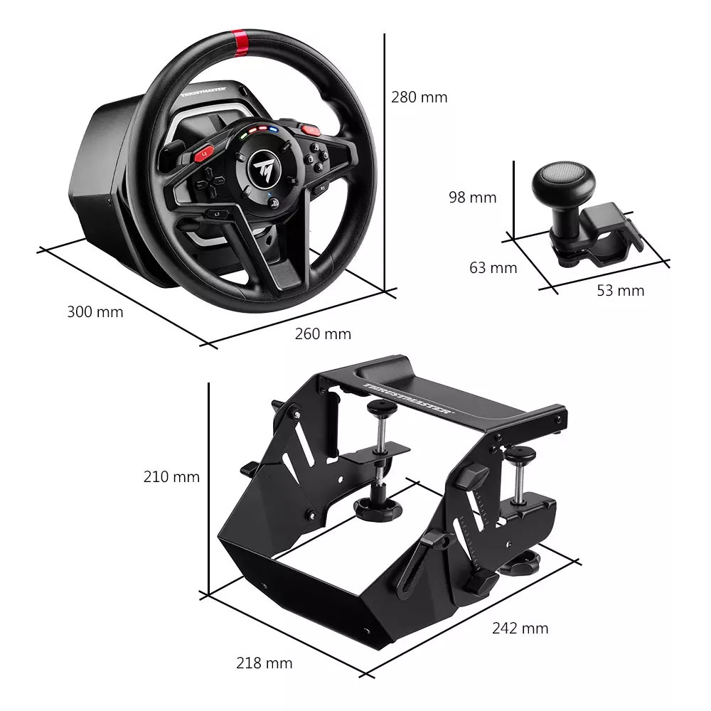 Thrustmaster - Volante + Pedais Thrustmaster T128 SimTask Pack PS5 / PS4 / PC