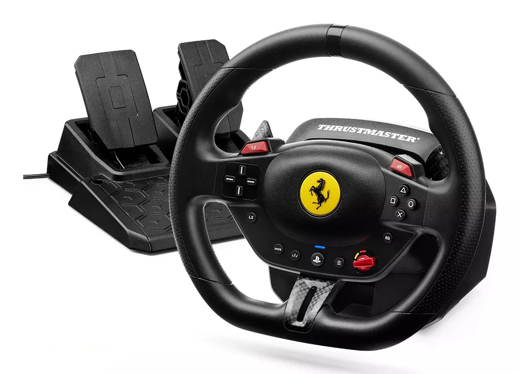 Thrustmaster - Volante + Pedais Thrustmaster T98-P Ferrari 296 GTB Edition PS5 / PS4 / PC