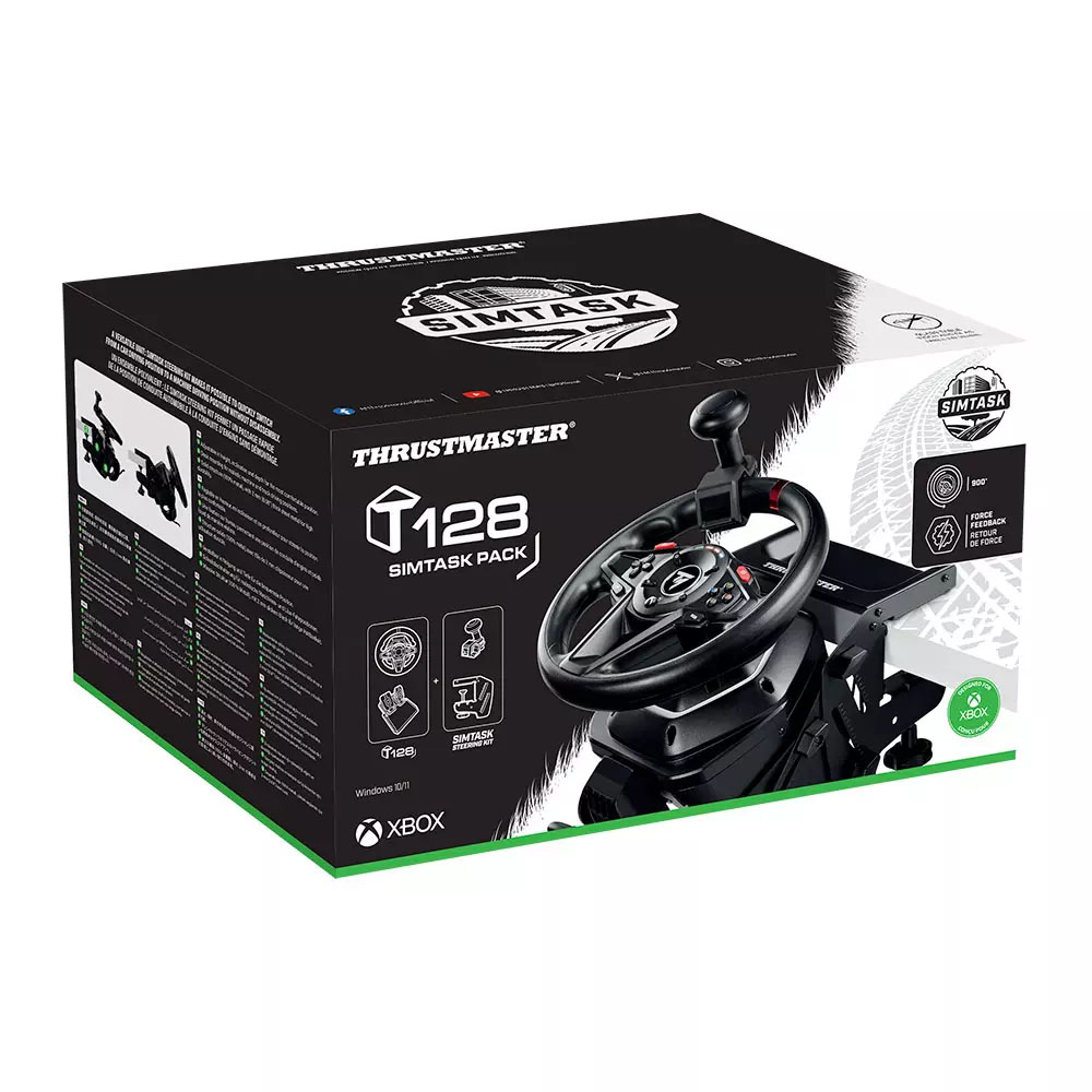 Thrustmaster - Volante + Pedais Thrustmaster T128 SimTask Pack Farming / Trucking XBOX / PC