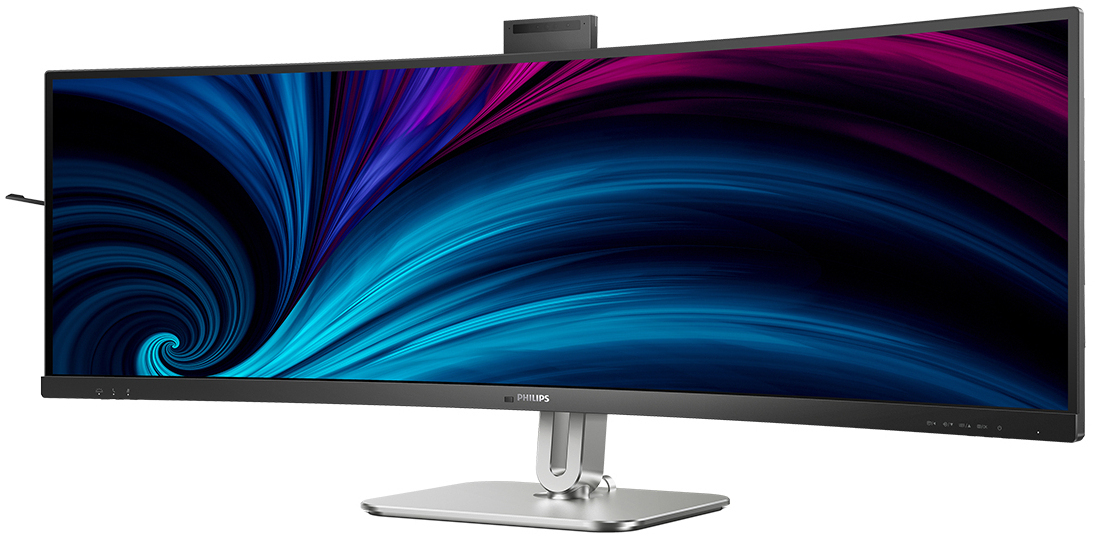 Philips - Monitor Curvo Philips Série 5000 49" 49B2U5900CH VA Dual-QHD 75Hz (PD100W) KVM C/Webcam