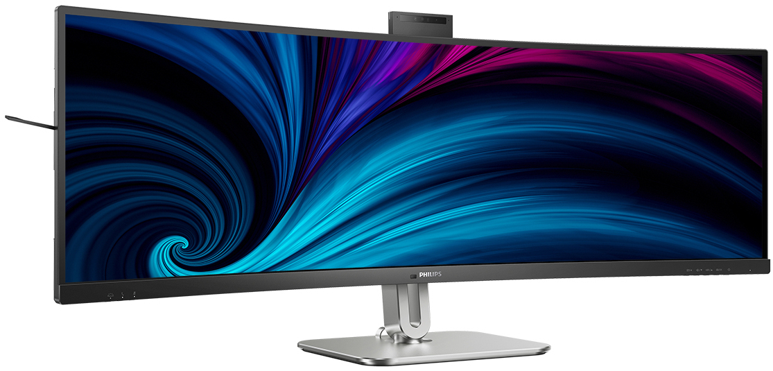 Philips - Monitor Curvo Philips Série 5000 49" 49B2U5900CH VA Dual-QHD 75Hz (PD100W) KVM C/Webcam
