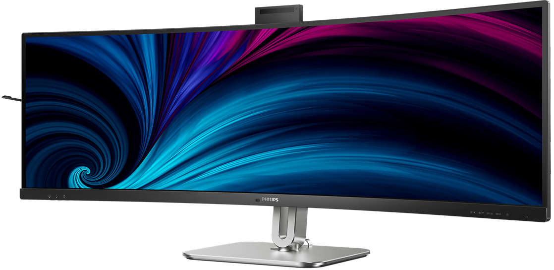 Philips - Monitor Curvo Philips Série 6000 49" 49B2U6900CH VA Dual-QHD 75Hz (PD100W) KVM C/Webcam