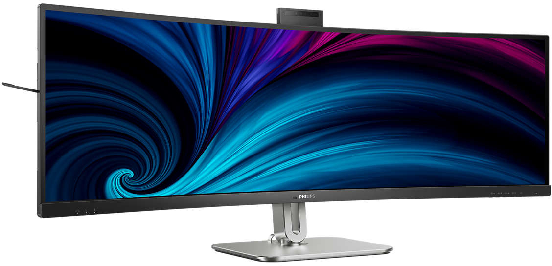 Philips - Monitor Curvo Philips Série 6000 49" 49B2U6900CH VA Dual-QHD 75Hz (PD100W) KVM C/Webcam