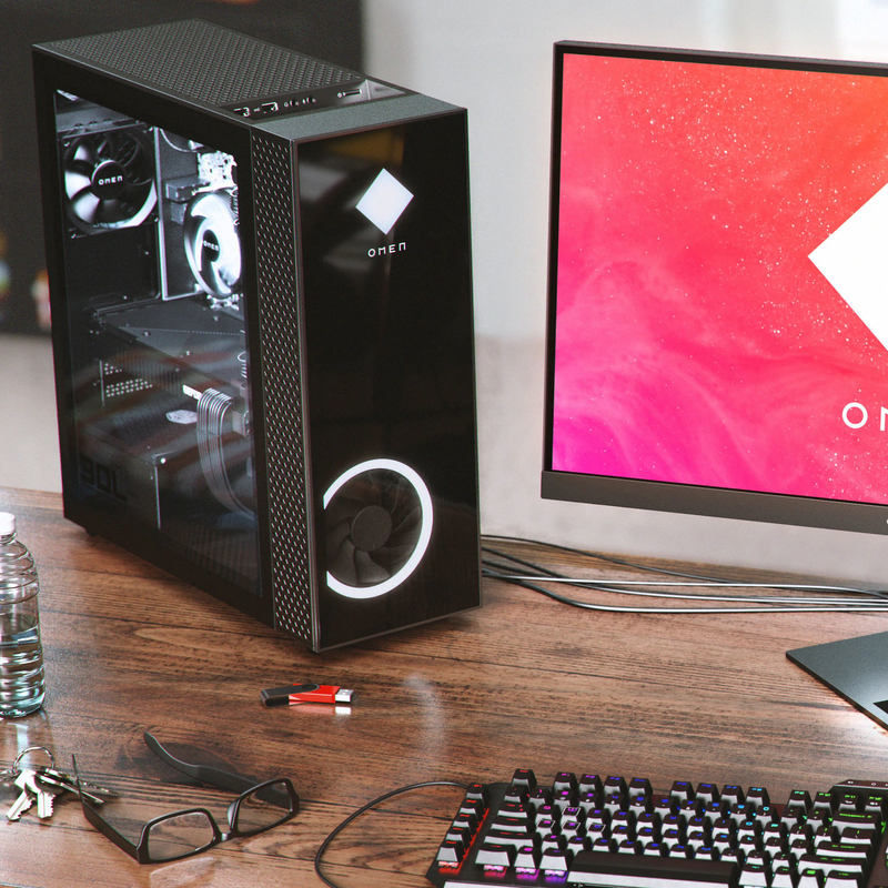 HP - Computador HP OMEN 30L GT13-1018NP R7 5800X 32GB DDR4 512GB 1TB RX 6700 XT