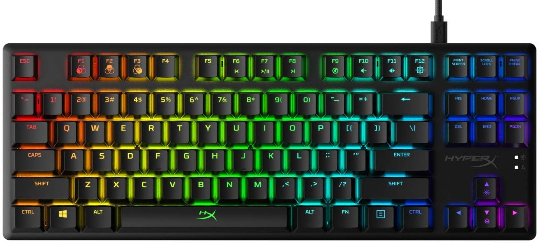 HyperX - Teclado Mecânico HyperX Alloy Origins Core RGB Gaming PT-BR HyperX Red Switches - TKL (PT-BR)