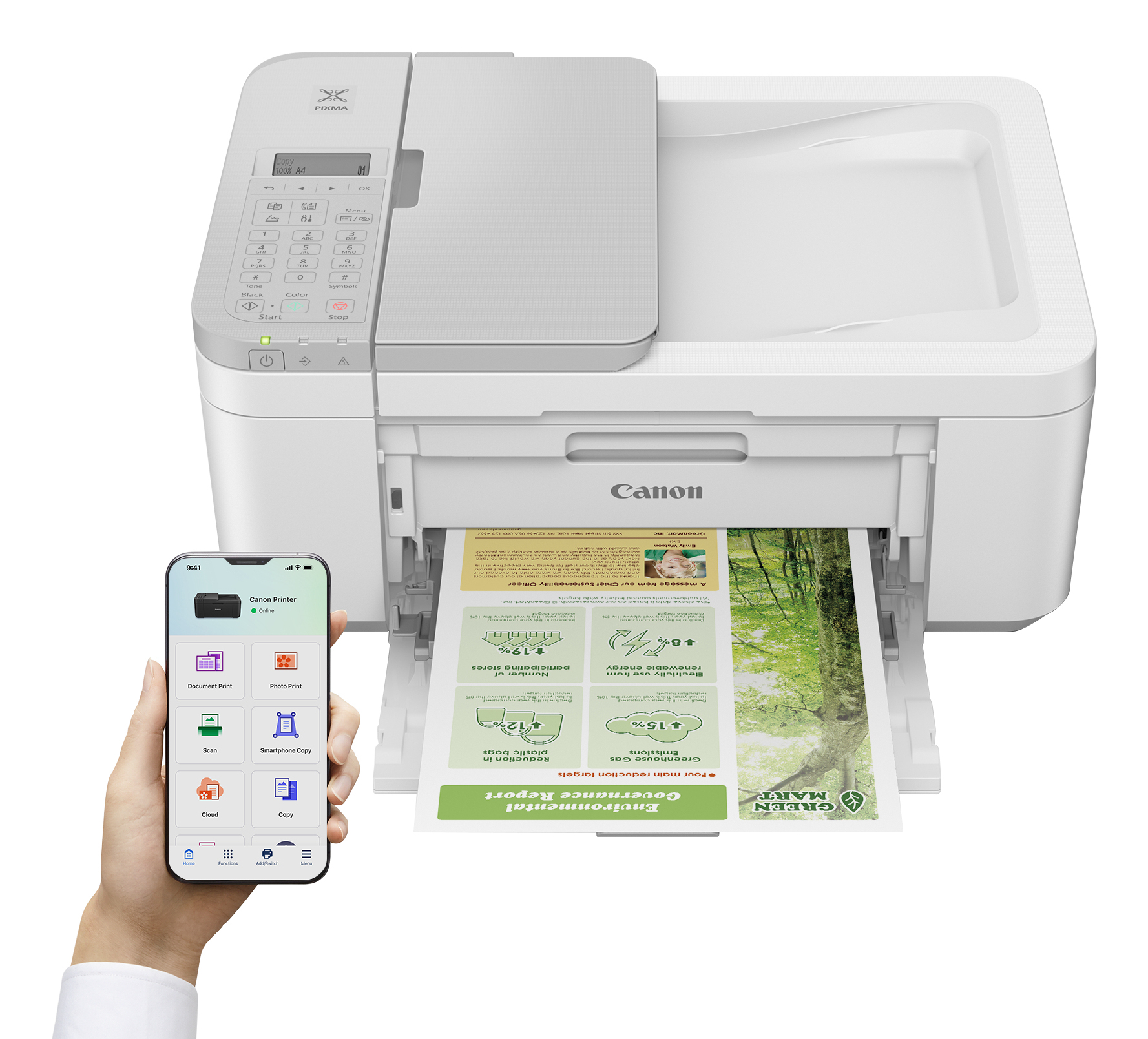 Canon - Multifunções Canon PIXMA TR4756i Wi-Fi Branco