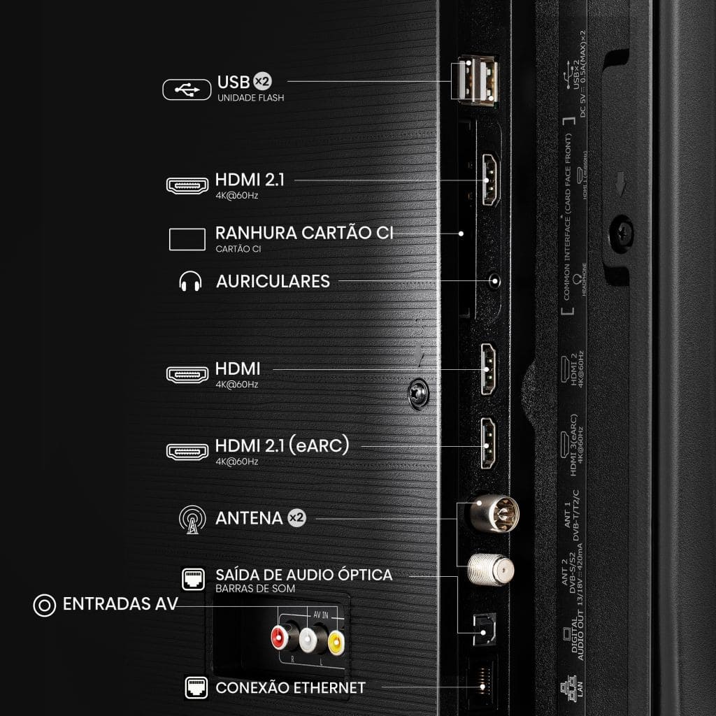 hisense - Televisão Hisense 50A6Q 50" LED UltraHD 4K VIDAA