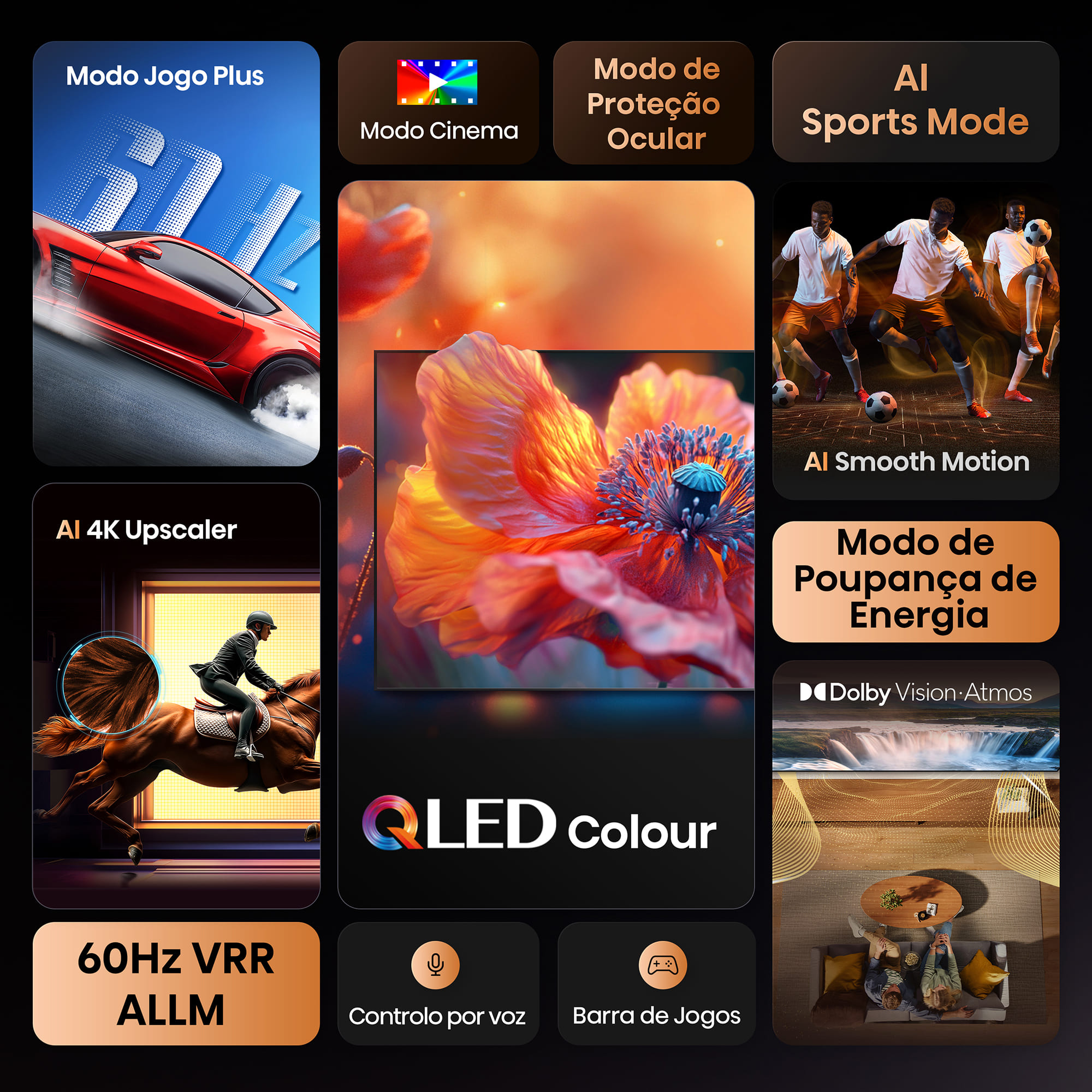 hisense - Televisão Hisense 50E7Q 50" QLED UltraHD 4K VIDAA