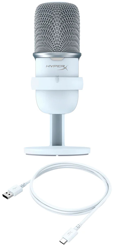 HyperX - Microfone HyperX SoloCast Standalone USB Branco
