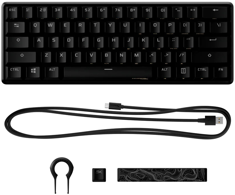 HyperX - Teclado Mecânico HyperX Alloy Origins 60 RGB Gaming Aqua Switches - 60%