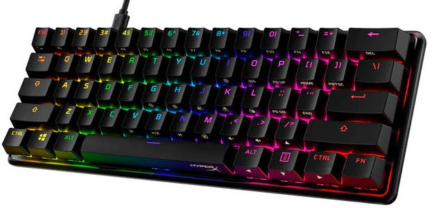 HyperX - Teclado Mecânico HyperX Alloy Origins 60 RGB Gaming Aqua Switches - 60%