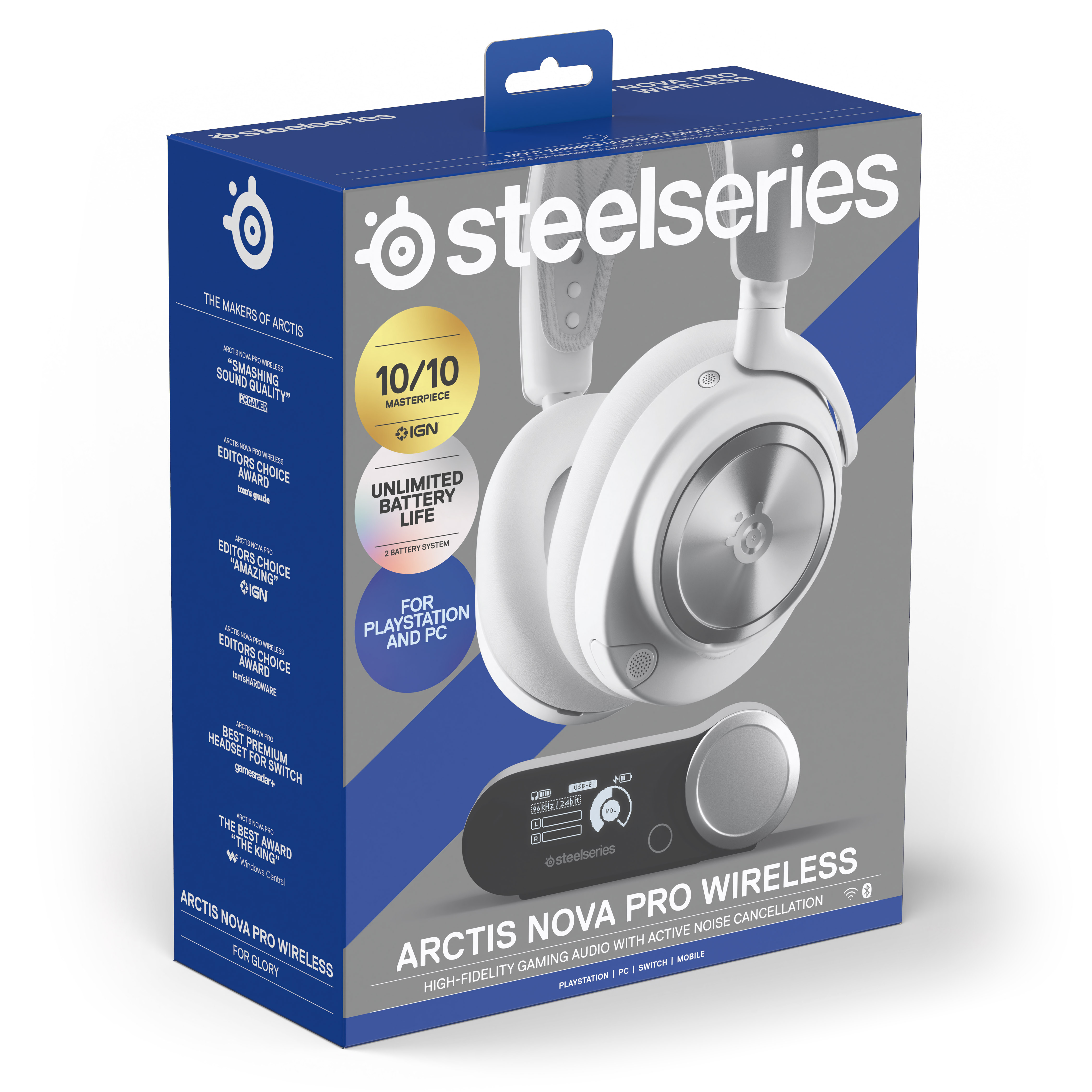 SteelSeries - Headset SteelSeries Arctis Nova Pro P Wireless/Bluetooth Branco