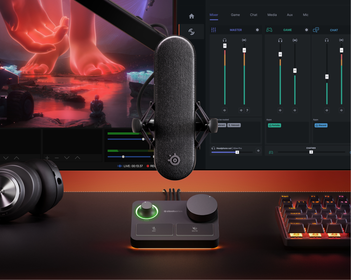 SteelSeries - Microfone SteelSeries Alias Pro XLR Preto