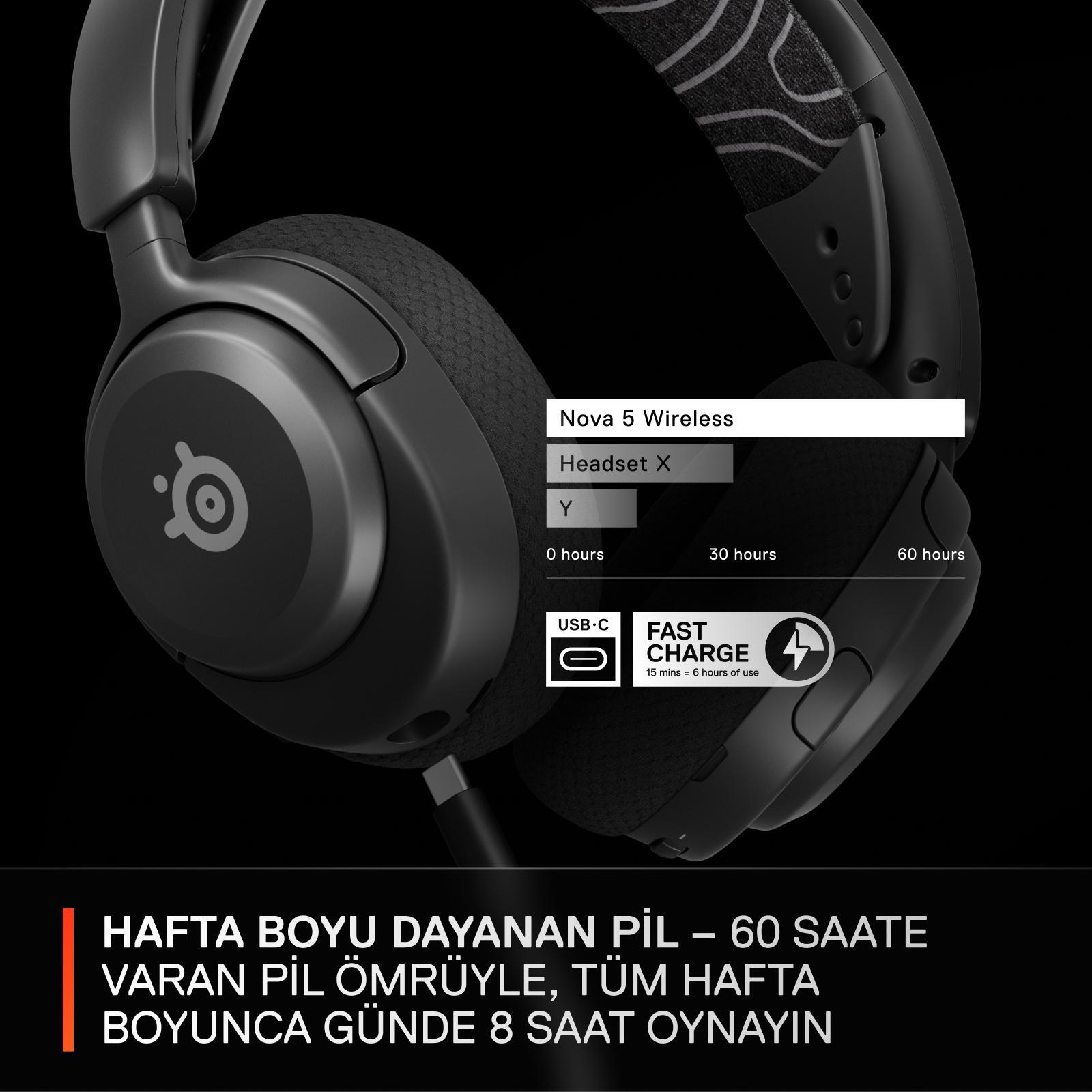 SteelSeries - Headset SteelSeries Arctis Nova 5 Wireless/Bluetooth Preto