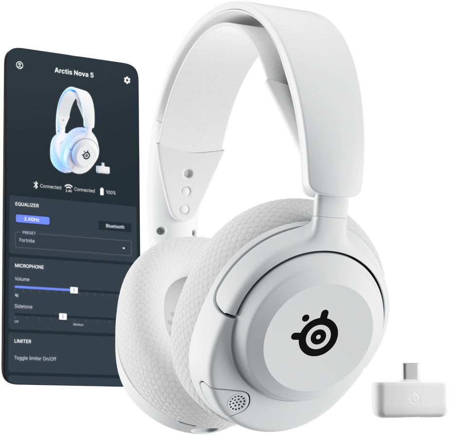 Picture of Picture of Headset SteelSeries Arctis Nova 5 Wireless/Bluetooth Branco