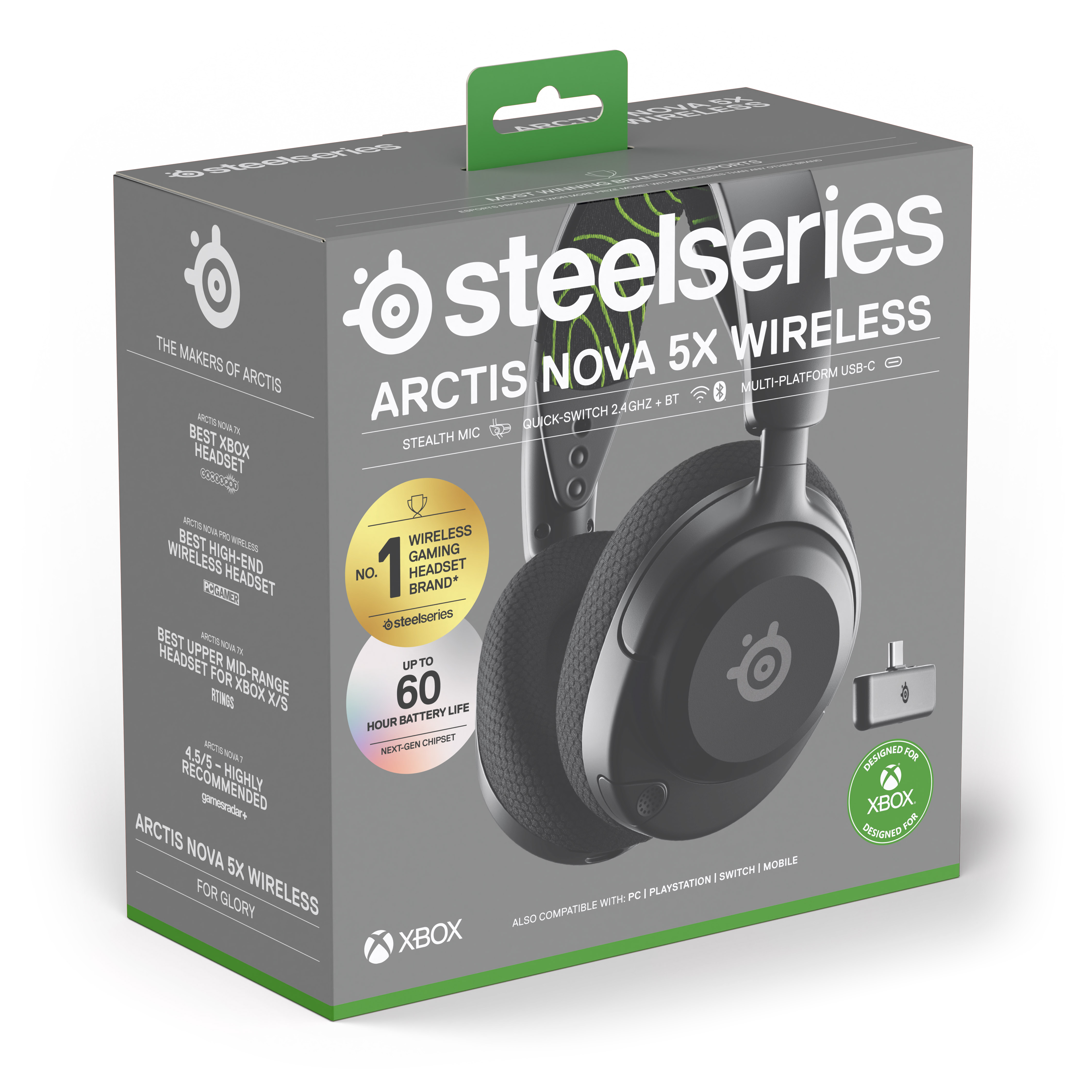 SteelSeries - Headset Steelseries Arctis Nova 5X Wireless/Bluetooth Preto