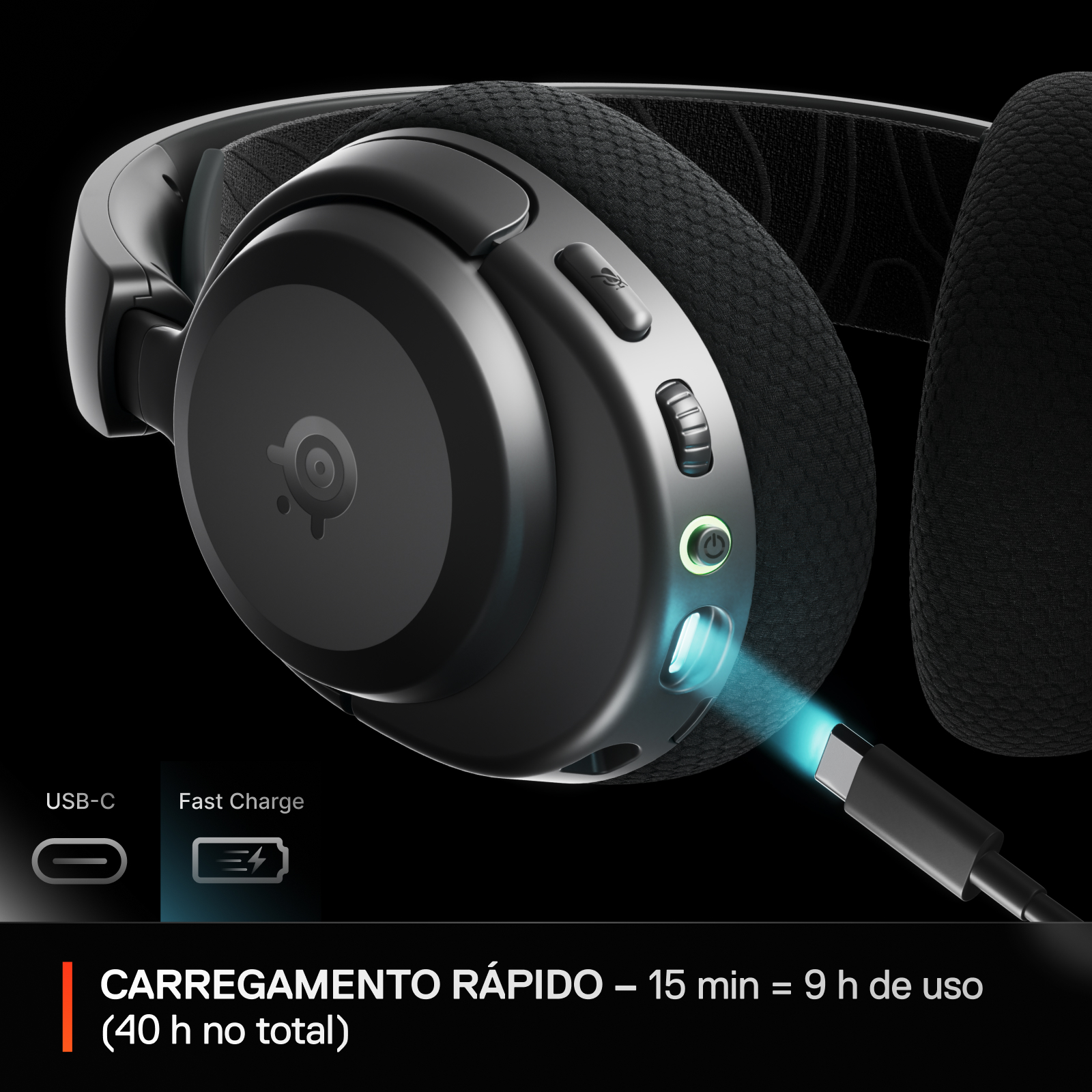 SteelSeries - Headset Steelseries Arctis Nova 3P Wireless/Bluetooth Preto