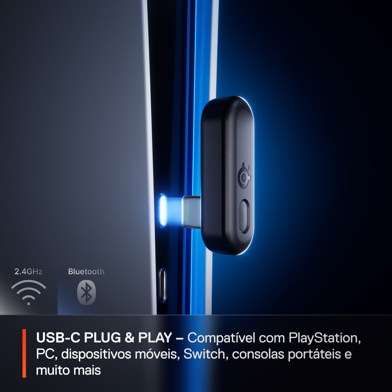 SteelSeries - Headset Steelseries Arctis Nova 3P Wireless/Bluetooth Preto