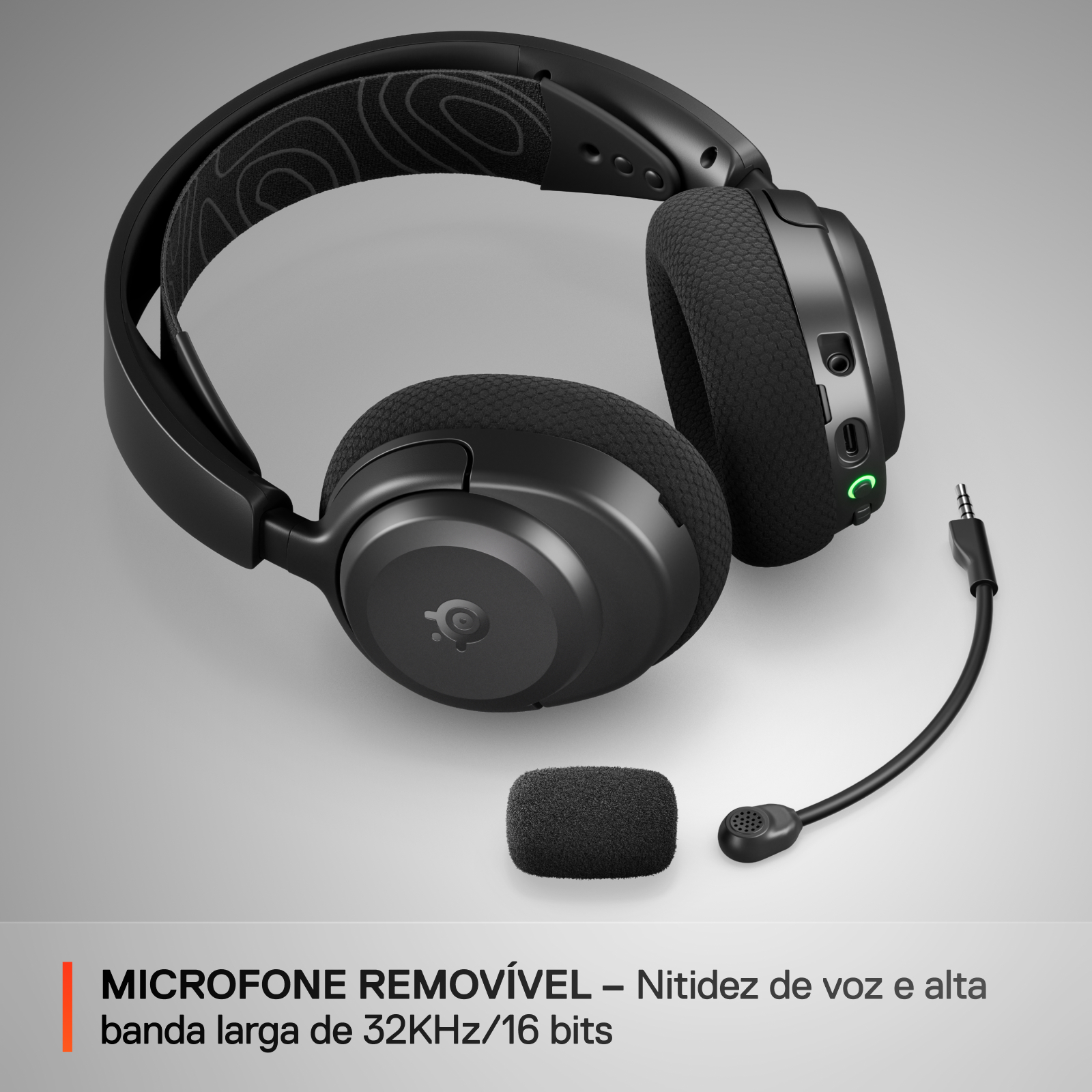 SteelSeries - Headset Steelseries Arctis Nova 3P Wireless/Bluetooth Preto