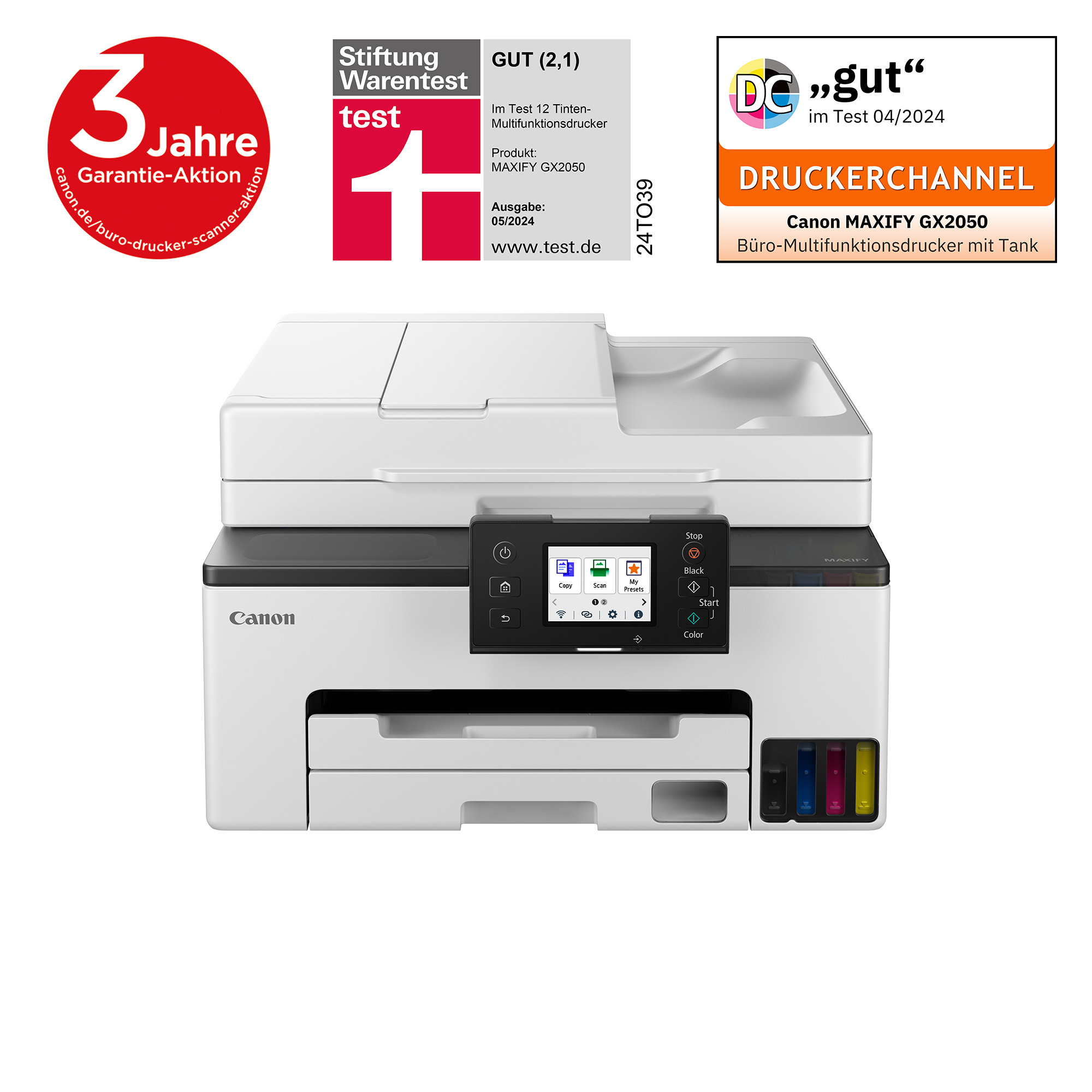Canon - Multifunções Canon MAXIFY GX2050 Wi-Fi MegaTank