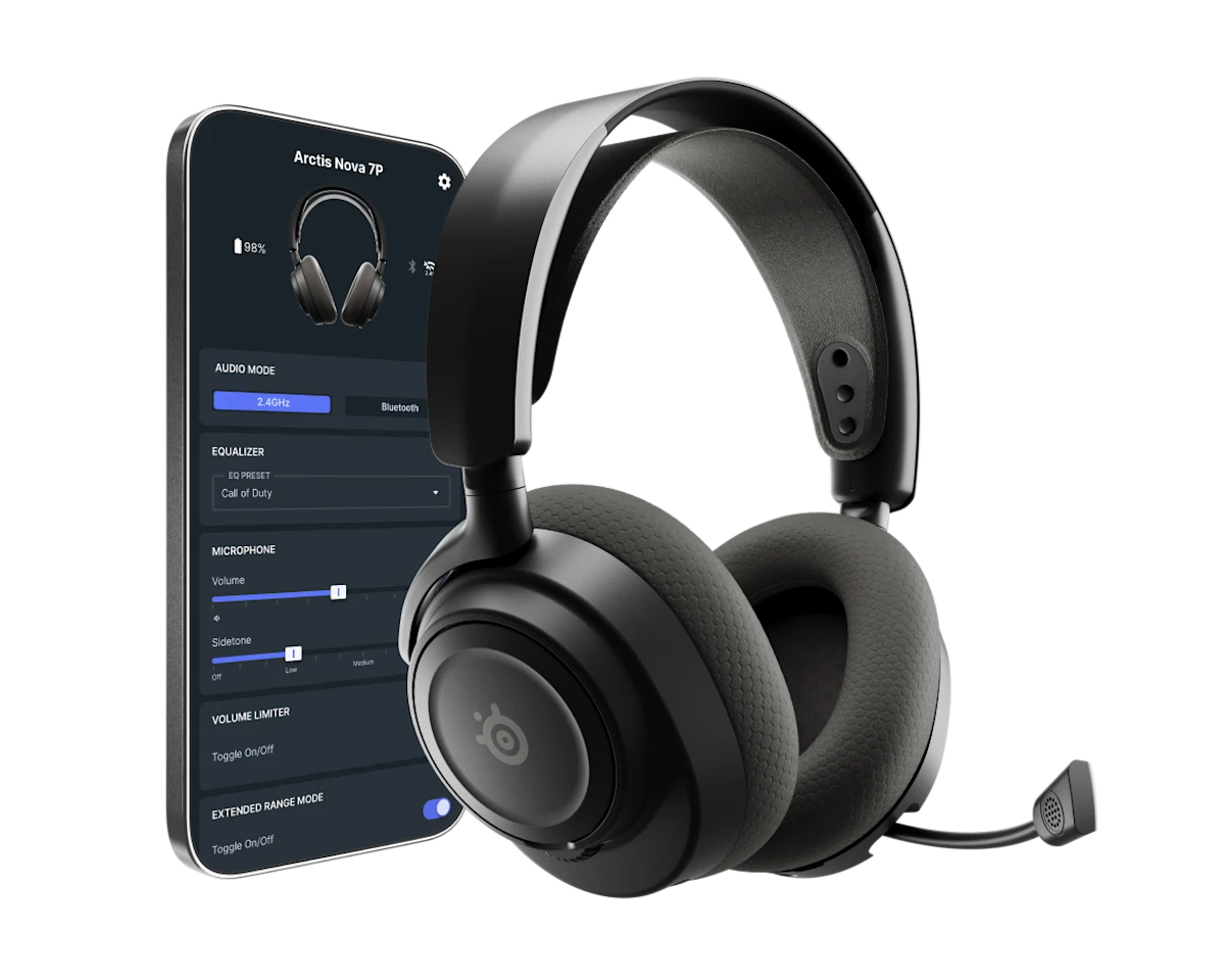 SteelSeries - Headset SteelSeries Arctis Nova 7P Gen 2 Wireless/Bluetooth Preto