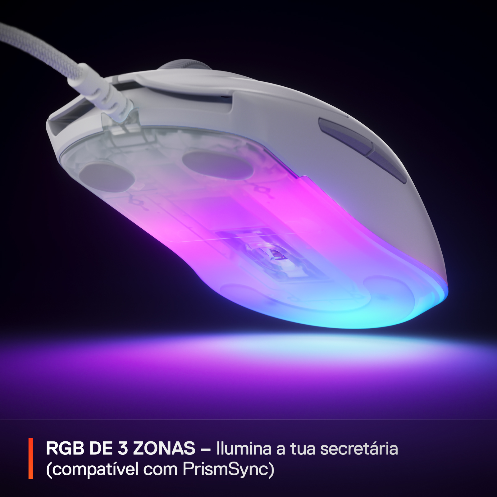 SteelSeries - Rato Steelseries Rival 3 Gen2 Branco