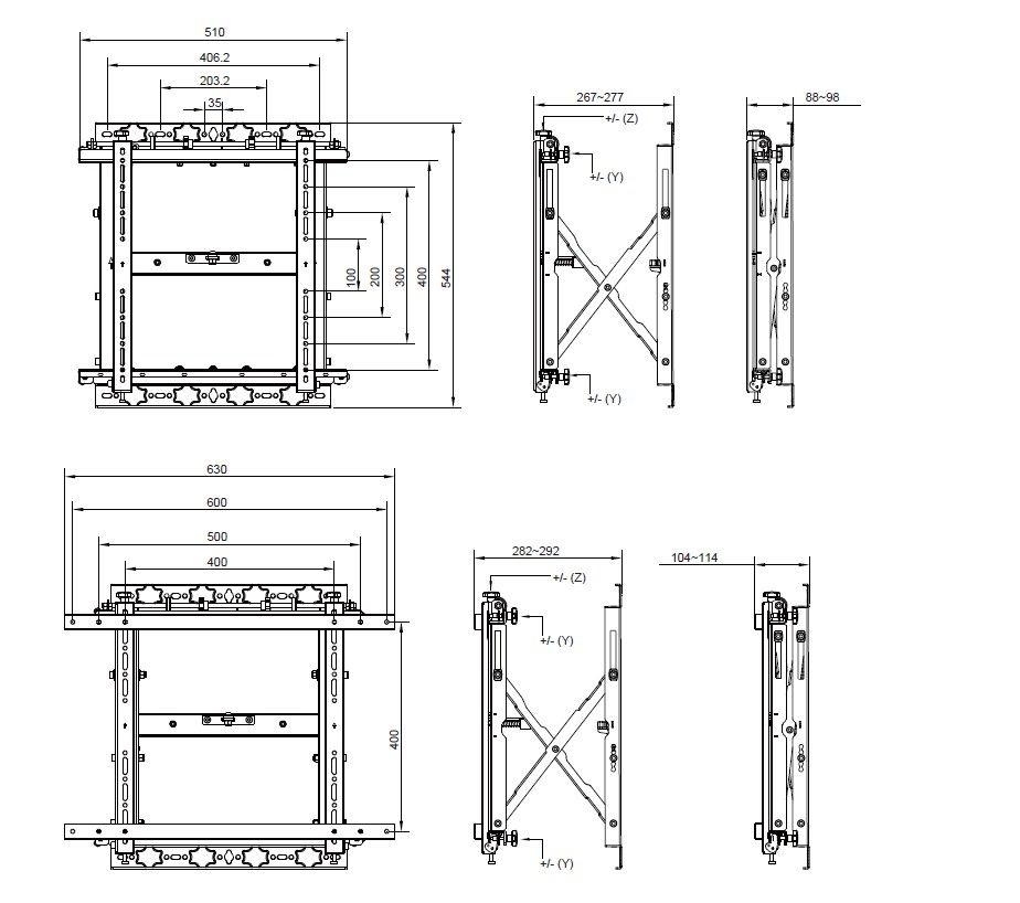 equip - Suporte de Parede Equip para TV 19" a 70" Push-In/Pop-Out Bracket