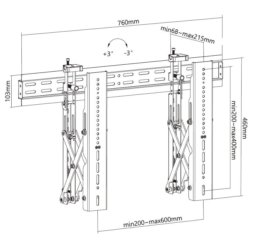 equip - Suporte de Parede Equip para TV 37" a 70" Pop-Out Bracket