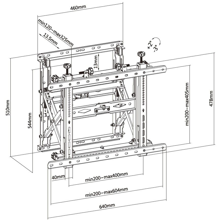 equip - Suporte de Parede Equip para TV 45" a 70" Pop-Out Bracket