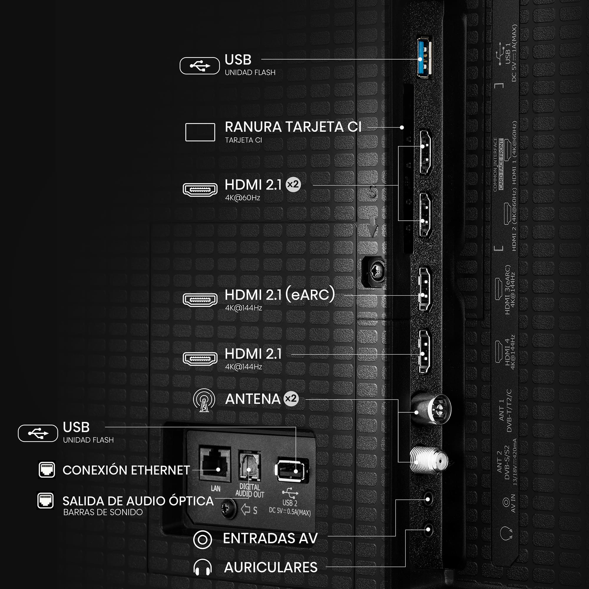 hisense - Televisão Hisense 65U7Q 65" Mini LED UltraHD 4K VIDAA
