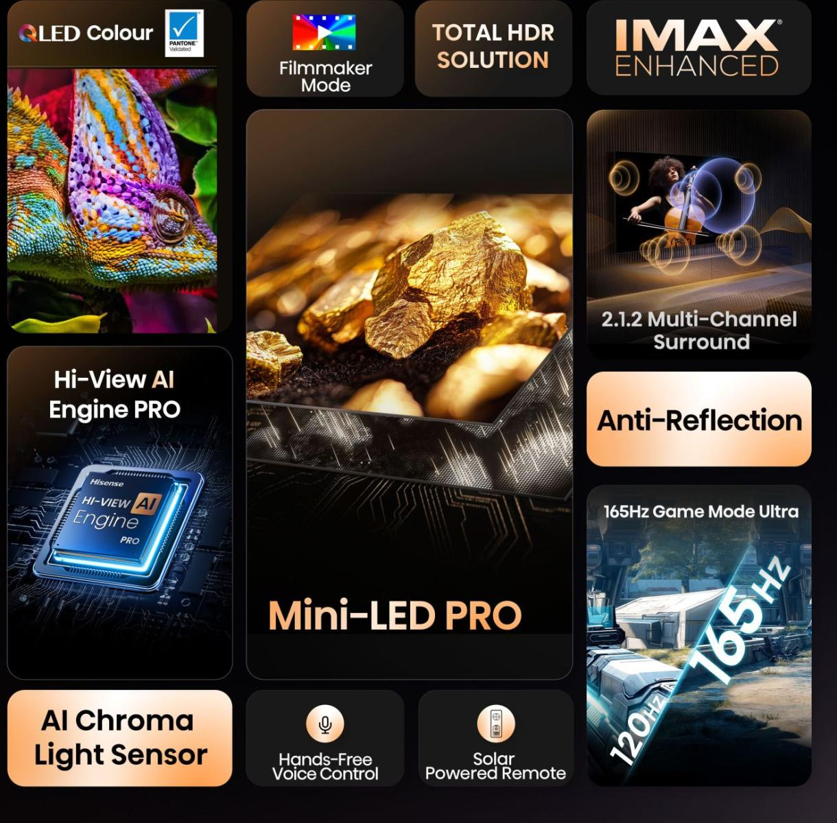 hisense - Televisão Hisense 65U7Q PRO 65" QD Mini LED UltraHD 4K VIDAA