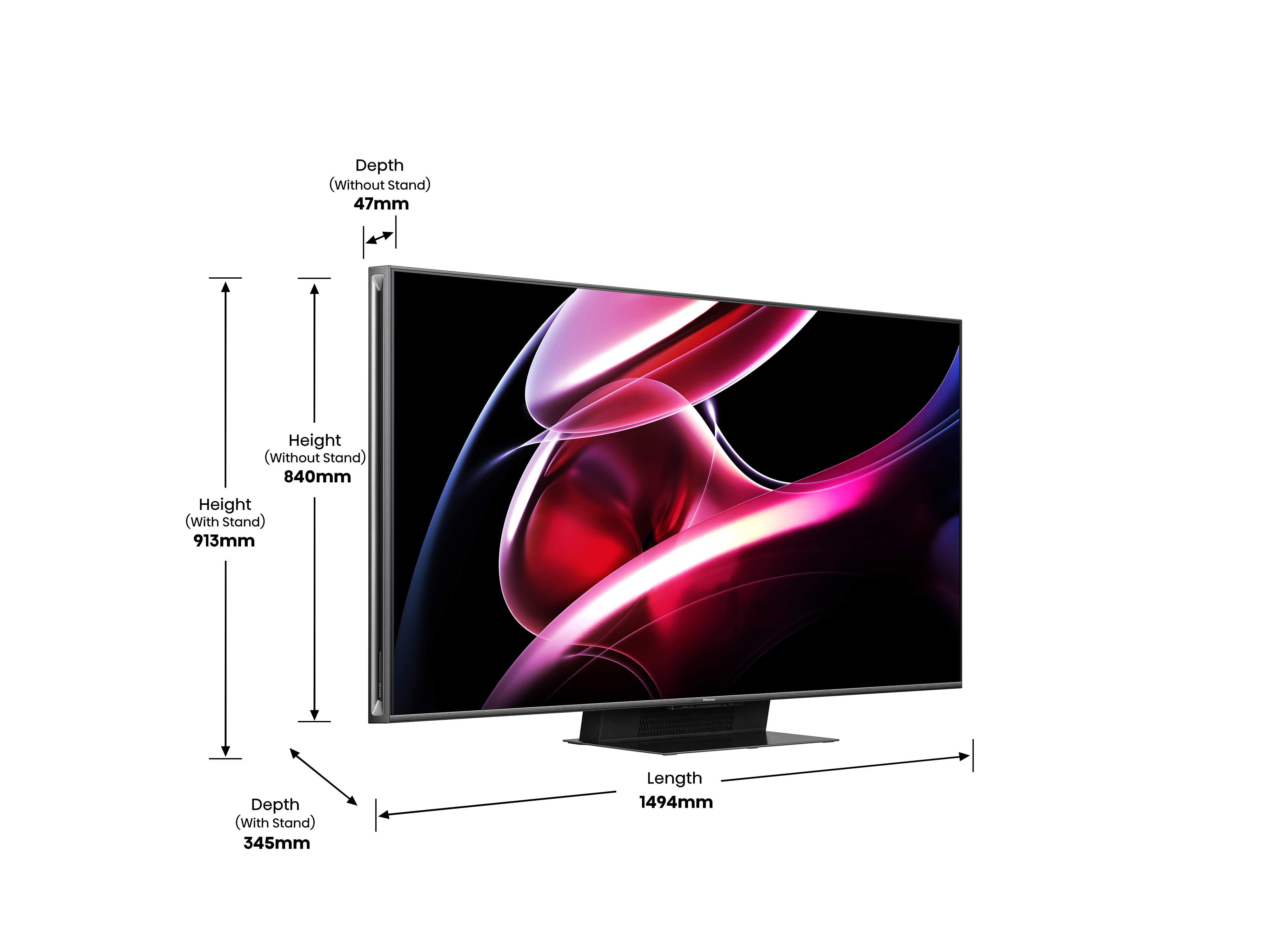 hisense - Televisão Hisense 65UXKQ 65" QD Mini LED UltraHD 4K VIDAA