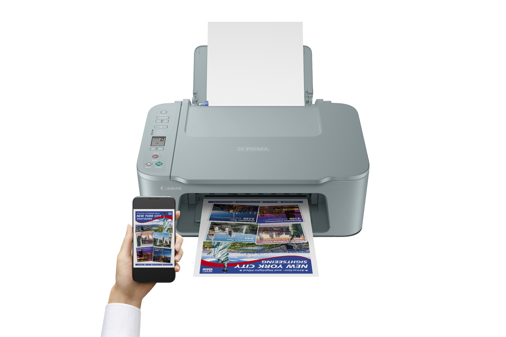 Canon - Multifunções Canon PIXMA TS3752i Wi-Fi Cinzento Azul